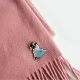 上村松園《庭の雪》 ピンバッジ