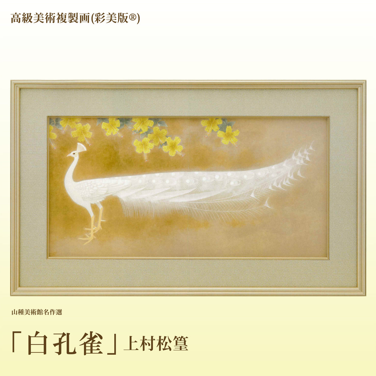 高級美術複製画（彩美版®）上村松篁「白孔雀」 – 山種美術館