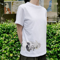 長沢芦雪《菊花子犬図》Tシャツ